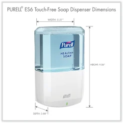 PURELL 1200 mL 5.25 in. x 8.8 in. x 12.13 in. ES6 Soap Touch-Free Dispenser - White