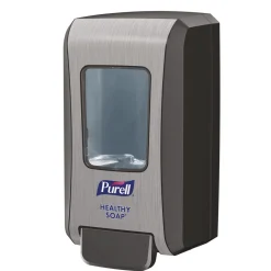 PURELL 2000 ml 6.5 in. x 4.65 in. x 11.86 in. Fmx-20 Soap Push-Style Dispenser - Graphite/Chrome (6/carton)