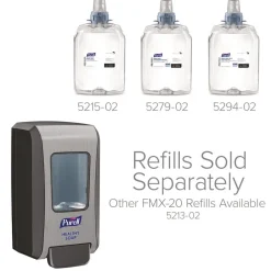 PURELL 2000 ml 6.5 in. x 4.65 in. x 11.86 in. Fmx-20 Soap Push-Style Dispenser - Graphite/Chrome (6/carton)