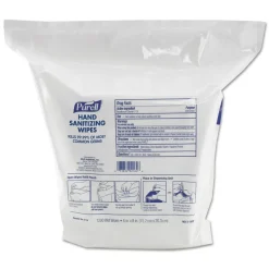 PURELL 9118-02 1200-Piece/Refill Pouch 2 Refills/Carton 6 in x 8 in Hand Sanitizing Wipes - White, Fresh Citrus