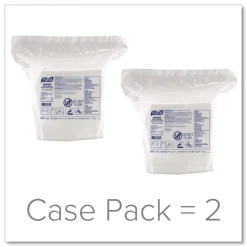 PURELL 9103-02 Surface Multi-Purpose Disinfecting Wipes, 1-Ply, 5 x 7, Fresh Citrus, White, 2/Carton