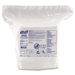 PURELL 9103-02 Surface Multi-Purpose Disinfecting Wipes, 1-Ply, 5 x 7, Fresh Citrus, White, 2/Carton