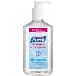 PURELL Advanced 12 oz. Refreshing Gel Hand Sanitizer Pump Bottle - Clean Scent (12/Carton)