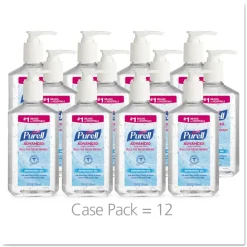 PURELL Advanced 12 oz. Refreshing Gel Hand Sanitizer Pump Bottle - Clean Scent (12/Carton)