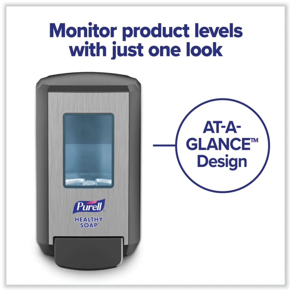 PURELL CS4 4.88 in. x 8.8 in. x 11.38 in. Push-Style Soap Dispenser - Graphite (1/Carton)