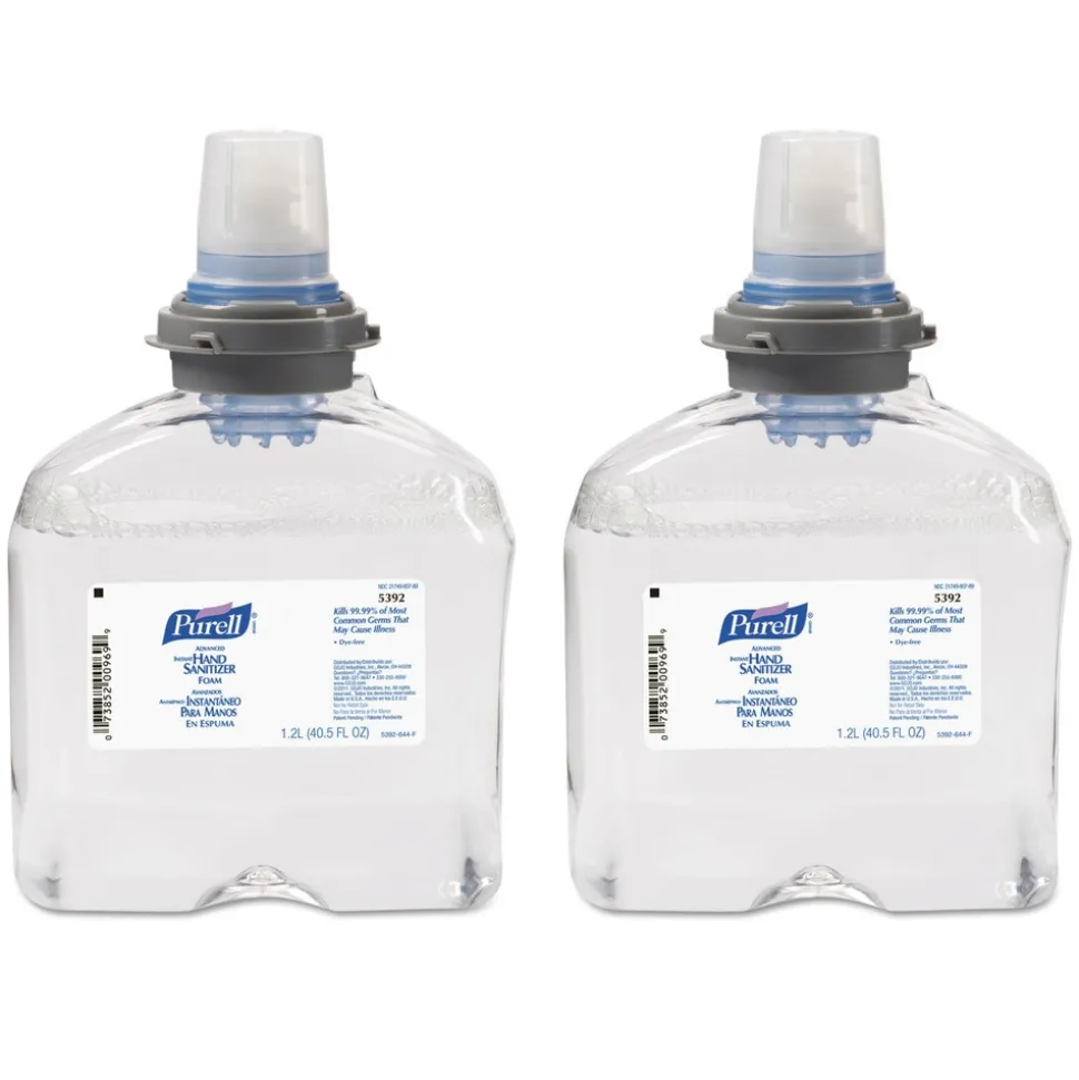 PURELL 2-Pack Advanced TFX 1200ml Instant Hand Sanitizer Foam Refill - White