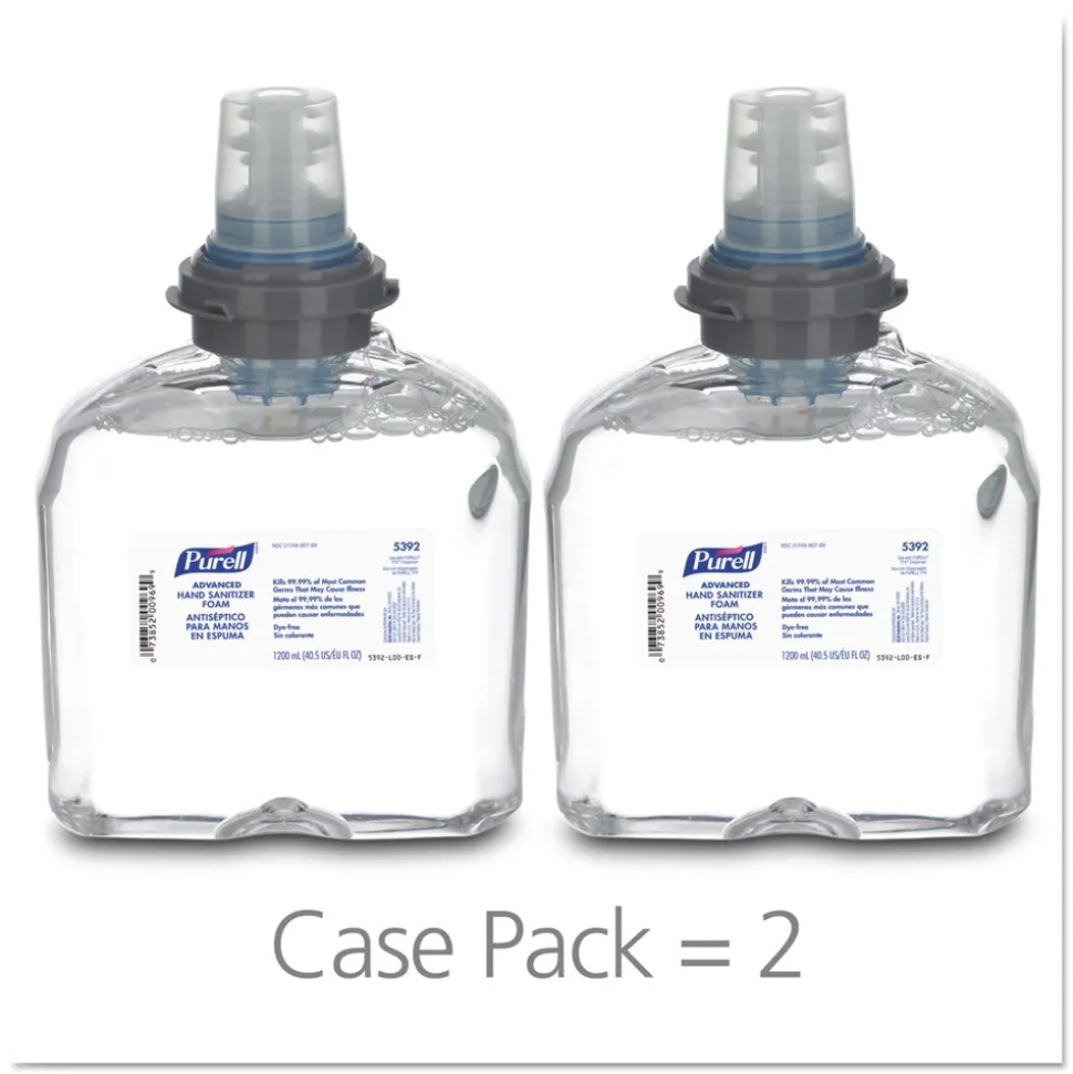 PURELL 2-Pack Advanced TFX 1200ml Instant Hand Sanitizer Foam Refill - White