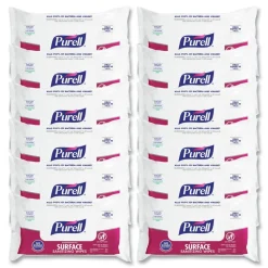 PURELL 1-Ply 7.4 in. x 9 in. Fragrance-Free Foodservice Surface Sanitizing Wipes - White (12 Pouches/Carton)