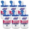 PURELL 1-Ply 10 in. x 7 in. Fragrance-Free Foodservice Surface Sanitizing Wipes - White (6/Carton)