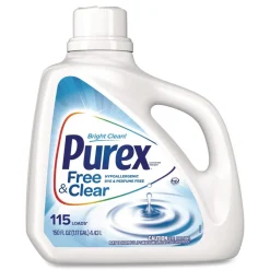 Purex Free and Clear 150 oz. Bottle Liquid HE Laundry Detergent - Unscented (4/Carton)