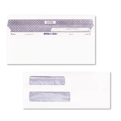 Quality Park 3.63 in. x 8.63 in. #8 5/8 Commercial Flap Self-Adhesive Closure Reveal-N-Seal Envelope - White (500/Box)