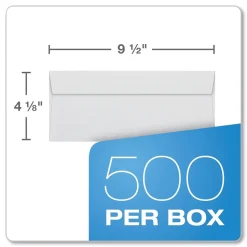 Quality Park 4.13 in. x 9.5 in. #10 Commercial Flap Redi-Seal Adhesive Closure Double Window Redi-Seal Security-Tinted Envelope - White (500/Box)