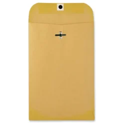 Quality Park 6 in. x 9 in. #55 Square Flap Clasp/Gummed Closure Clasp Envelope - Brown Kraft (500/Carton)