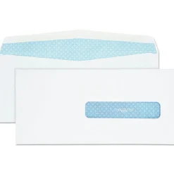 Quality Park 4.5 in. x 9.5 in. Commercial Flap Redi-Seal Closure Address Window Security Tinted Insurance Claim Form Envelope - White (500/Box)