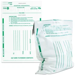 Quality Park 10 in. x 13 in. Poly Night Deposit Bags with Tear-Off Receipt - White (100/Pack)