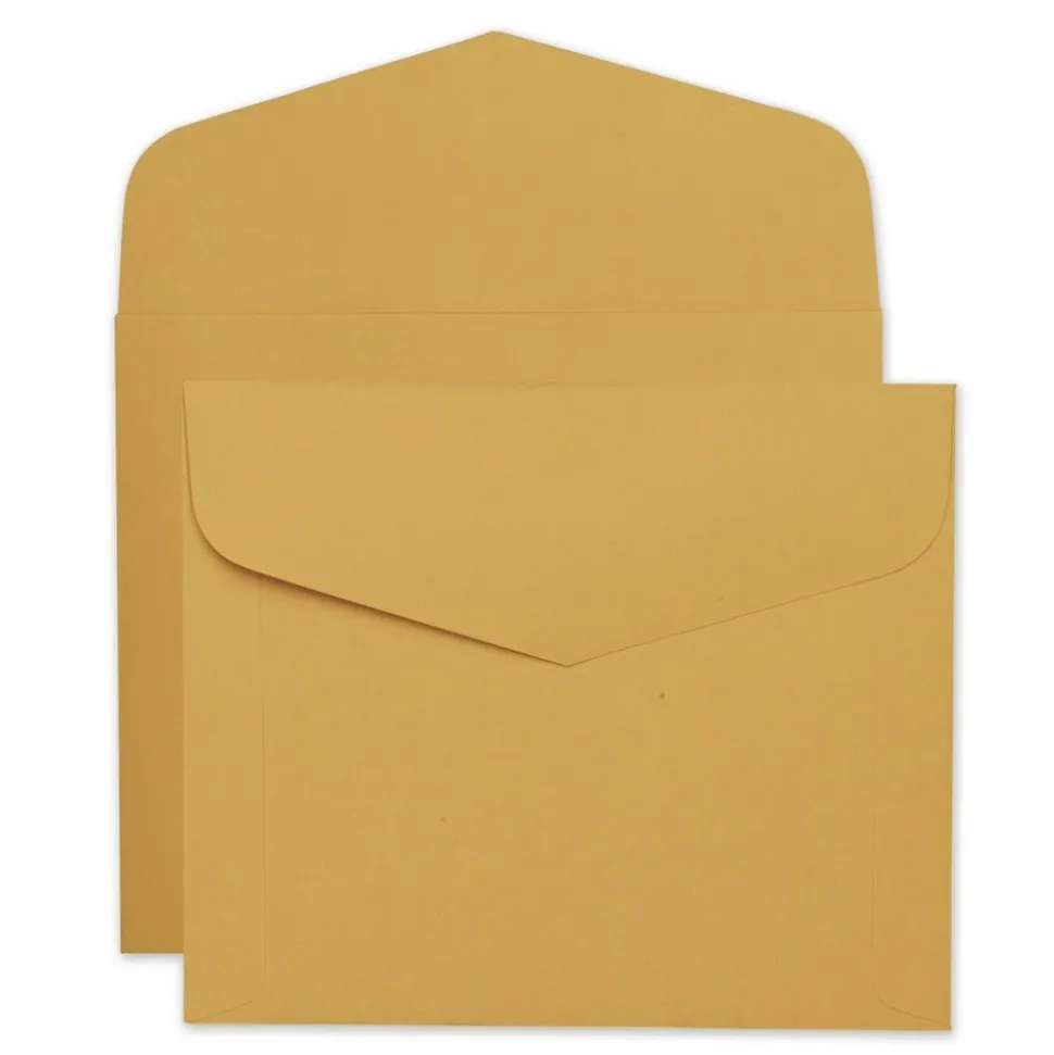 Quality Park 10 x 12 Hub Flap Gummed Closure Open-Side Booklet Envelope - Brown Kraft (100/Box)