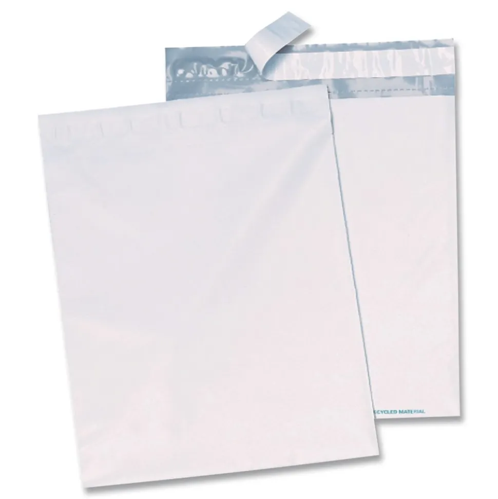 Quality Park 11 x 13 Redi-Strip Square Flap Poly Expansion Mailer - White (100/Carton)