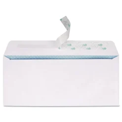 Quality Park Redi-Strip 4.13 x 9.5 Commercial Flap Security Tinted Envelope - White (1,000/Carton)
