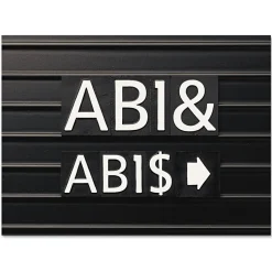 Quartet 1 in. Character Sets Magnetic - White (128/Set)