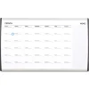 Quartet 30 in. x 18 in. ARC Frame Cubicle Monthly Planning/Scheduling Calendar Board - White Magnetic Surface/Satin Aluminum Frame