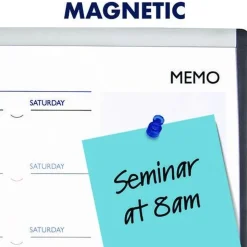 Quartet 30 in. x 18 in. ARC Frame Cubicle Monthly Planning/Scheduling Calendar Board - White Magnetic Surface/Satin Aluminum Frame