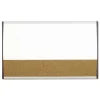 Quartet 30 in. x 18 in. ARC Frame Cubicle Combo Dry Erase/Cork Bulletin Board - Tan/White Surface/Satin Aluminum Frame