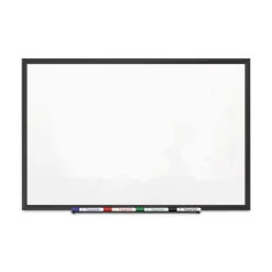 Quartet 72 in. x 48 in. Classic Series Porcelain Magnetic Dry Erase Board - White Surface, Black Aluminum Frame