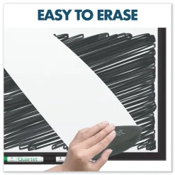 Quartet 72 in. x 48 in. Classic Series Porcelain Magnetic Dry Erase Board - White Surface, Black Aluminum Frame