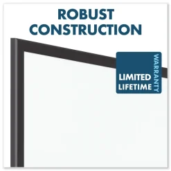 Quartet 72 in. x 48 in. Classic Series Porcelain Magnetic Dry Erase Board - White Surface, Black Aluminum Frame