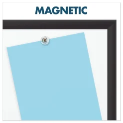 Quartet 72 in. x 48 in. Classic Series Porcelain Magnetic Dry Erase Board - White Surface, Black Aluminum Frame