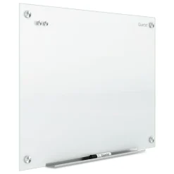 Quartet 24 in. x 18 in. Infinity Magnetic Glass Marker Board - White Surface