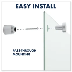 Quartet 24 in. x 18 in. Infinity Magnetic Glass Marker Board - White Surface