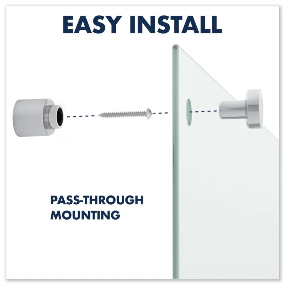 Quartet 24 in. x 18 in. Infinity Magnetic Glass Marker Board - White Surface