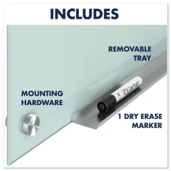 Quartet 24 in. x 18 in. Infinity Glass Marker Board - Frost Surface