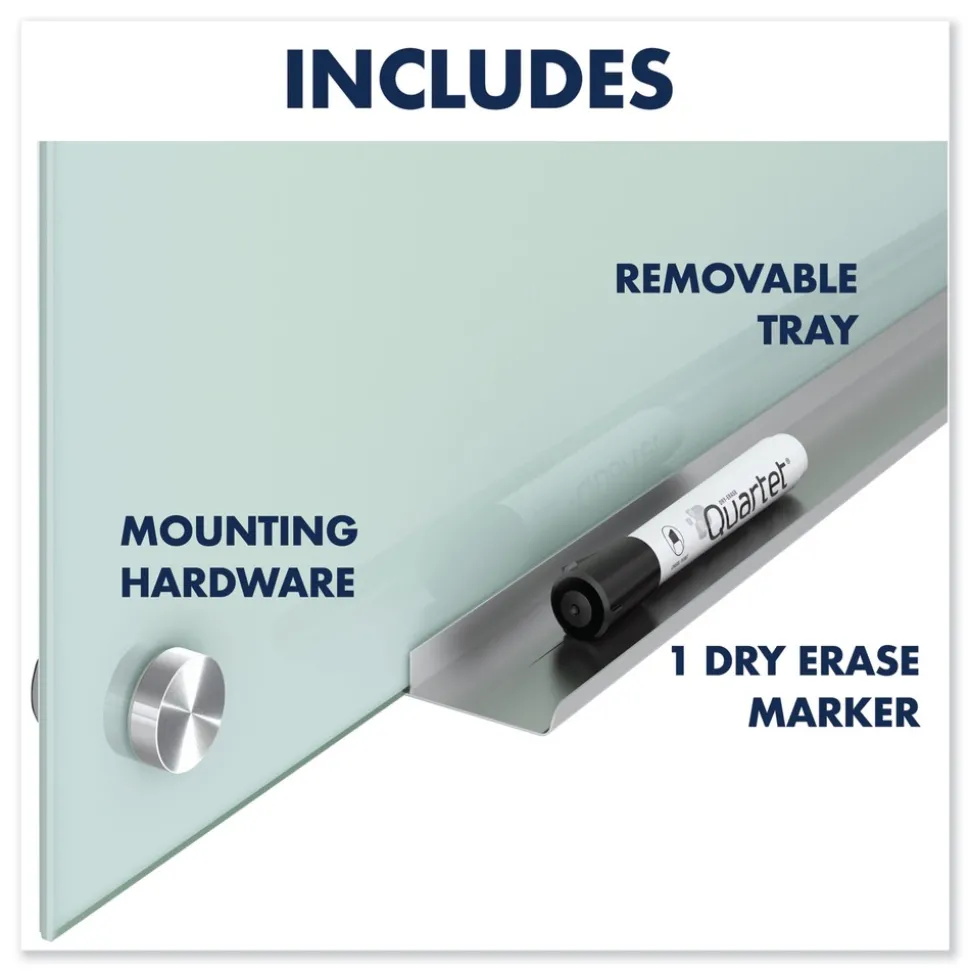 Quartet 24 in. x 18 in. Infinity Glass Marker Board - Frost Surface