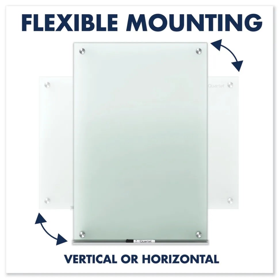 Quartet 24 in. x 18 in. Infinity Glass Marker Board - Frost Surface