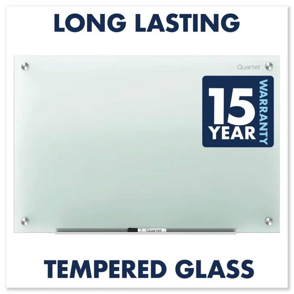 Quartet 24 in. x 18 in. Infinity Glass Marker Board - Frost Surface