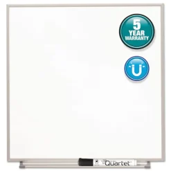 Quartet 23 in. x 23 in. Matrix Magnetic Boards - White Surface, Satin Aluminum Frame
