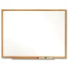 Quartet 36 in. x 24 in. Oak Finished Fiberboard (MDF) Frame Classic Series Total Erase Dry Erase Boards - White Surface