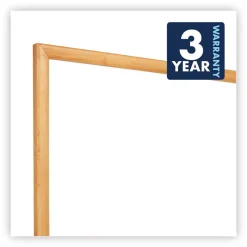 Quartet 36 in. x 24 in. Oak Finished Fiberboard (MDF) Frame Classic Series Total Erase Dry Erase Boards - White Surface