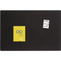 Quartet 48 in. x 36 in. Oval Office Fabric Board - Black Surface