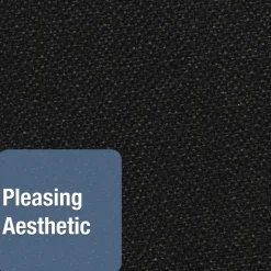 Quartet 48 in. x 36 in. Oval Office Fabric Board - Black Surface