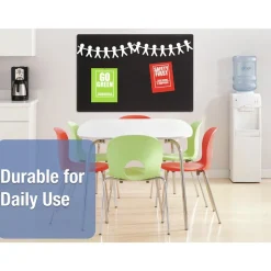 Quartet 48 in. x 36 in. Oval Office Fabric Board - Black Surface