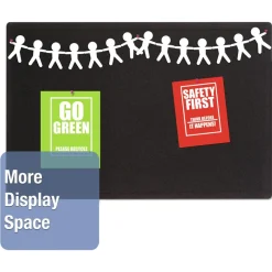 Quartet 48 in. x 36 in. Oval Office Fabric Board - Black Surface