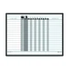 Quartet 24 in. x 18 in. 15-Person Employee In/Out Tracking Board System - White/Gray Surface/Black Aluminum Frame