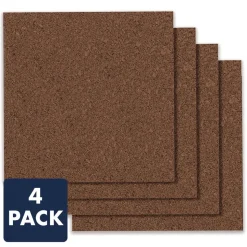 Quartet 12 in. x 0.38 in. x 12 in. Cork Panels - Brown (4/Pack)