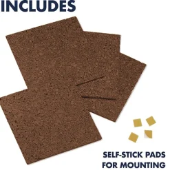 Quartet 12 in. x 0.38 in. x 12 in. Cork Panels - Brown (4/Pack)