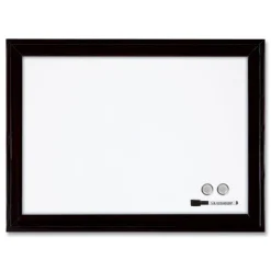 Quartet 23 x 17 Home Decor Magnetic Dry Erase Board - White Surface/Black Wood Frame