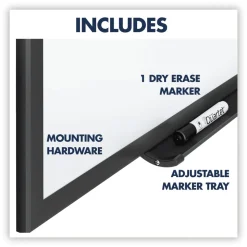 Quartet Classic Series Nano-Clean Dry Erase Board, 24 X 18, Black Aluminum Frame