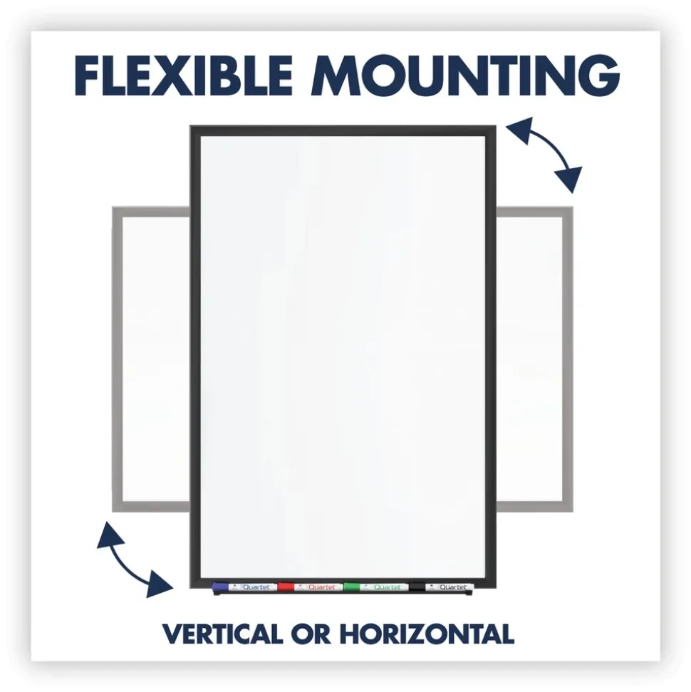 Quartet Classic Series Nano-Clean Dry Erase Board, 24 X 18, Black Aluminum Frame